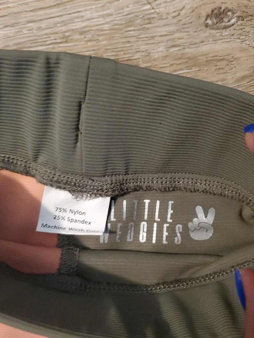 Kids Two-Tone Olive & Peach Active Shorts Set Little Wedgies girls 3/4